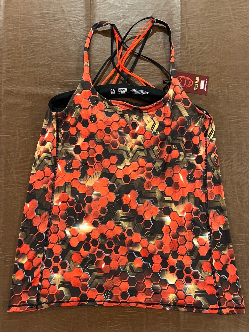 NWT Marvel Iron Man Women’s Activwear 2fer Top - XL